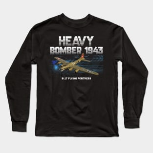 B17 Flying Fortress Bomber Pilot Gift Battle of Britain Long Sleeve T-Shirt